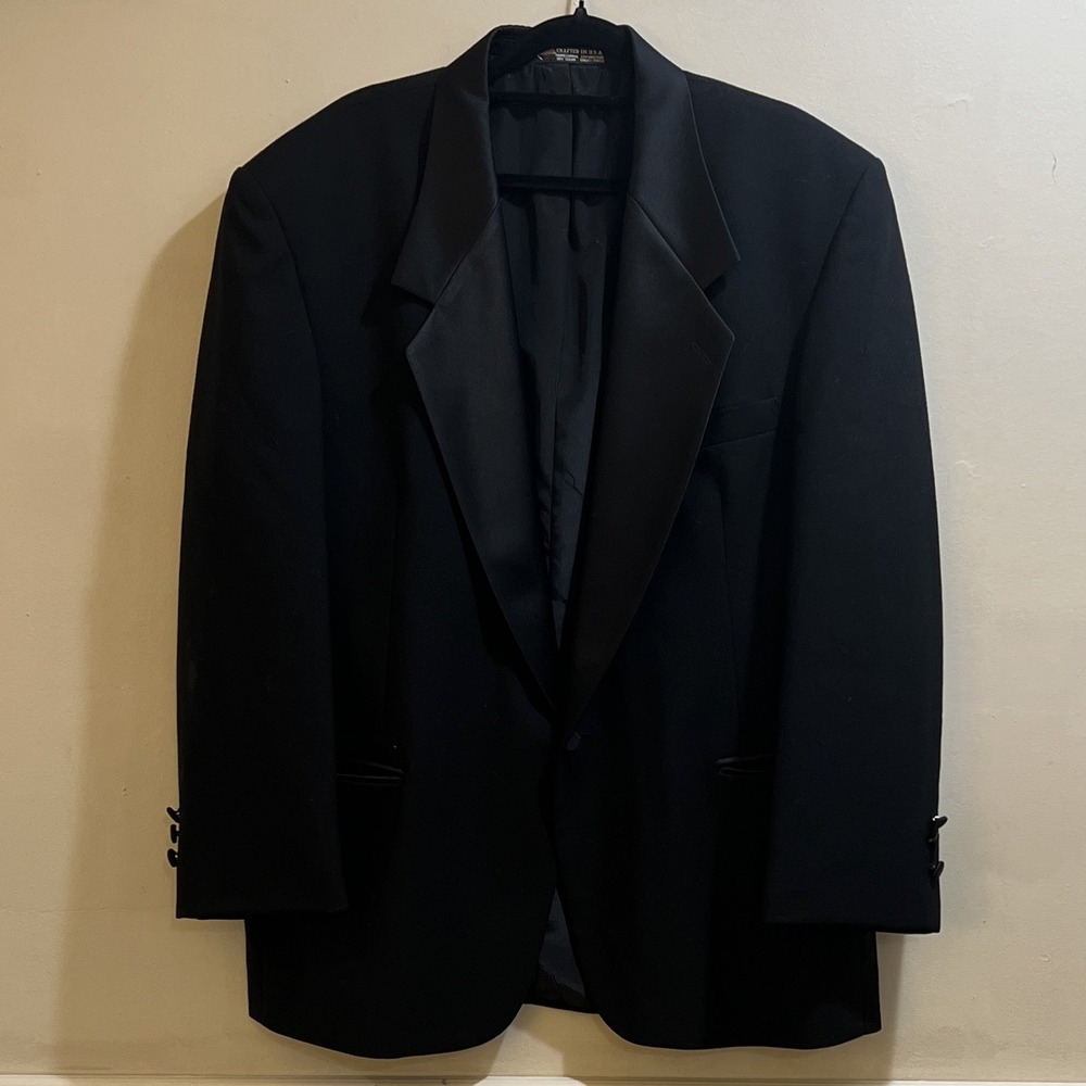 Oscar de La Renta Men's Formal Wear Tuxedo Jacket Black 43R Made In USA